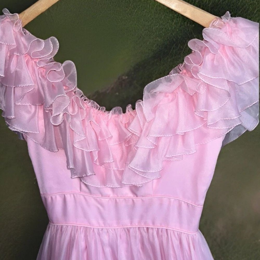 Vintage 1950s-1960s Era Mike Benet Dress Pink Ballgown 6 - Picture 6 of 14